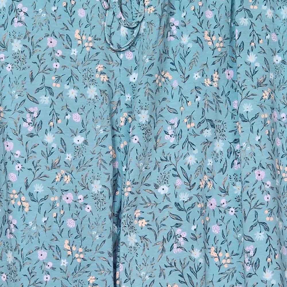 State of Day Printed Jogger Pajama Pants Floral Garden Brush Cotton Blend 1X - Picture 3 of 6